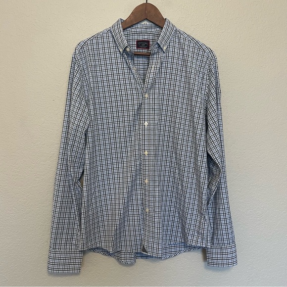 UNTUCKit Other - UNTUCKit Nahad Slim Fit Blue and White Plaid Button Down Shirt Men's Size Large